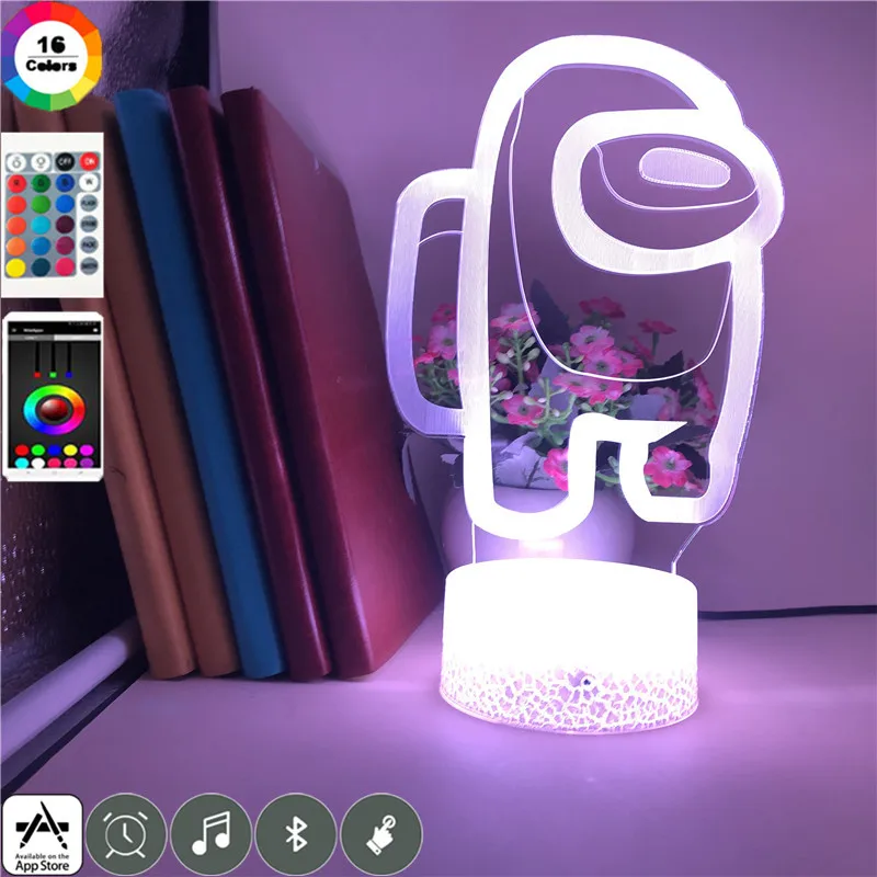 3d лампа для игр 7/16 цветов RGB светодиодный ночсветильник Настольный Декор дома