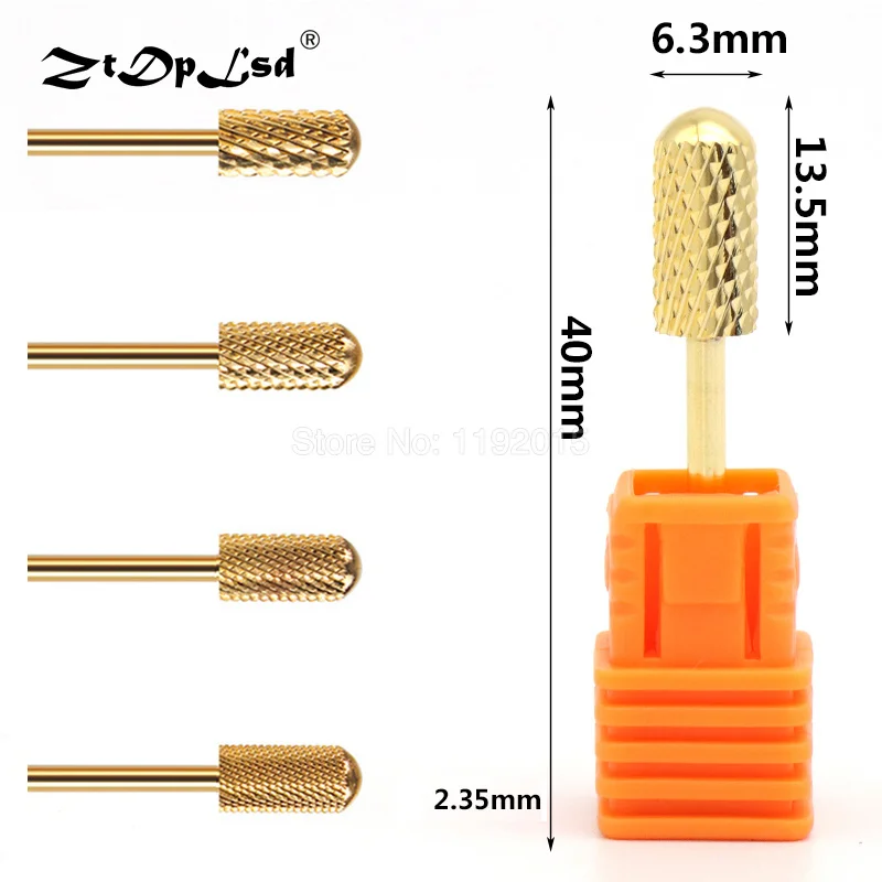 1 шт. золотые пилочки для ногтей вольфрамовые стальные сверла электрические для удаления кутикул роторные для маникюра педикюра Шлифовальная головка инструмент для шлифования