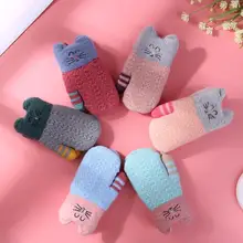 2 шт. милые зимние теплые вязаные перчатки креативный нежный дизайн мягкие индивидуальные особенно шерстяные перчатки
