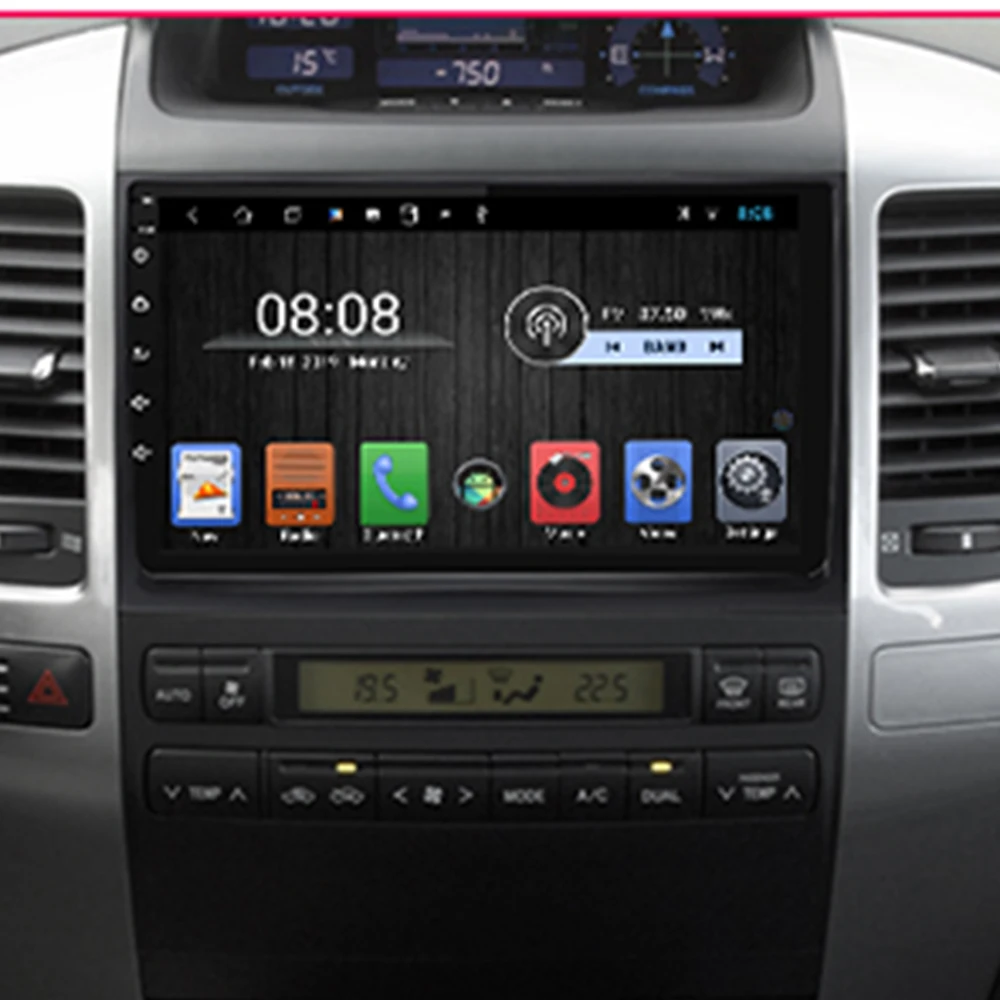 2 din Android 9,0 Автомобильный DVD радио мультимедиа для Toyota Prado 120 2004-2009 автомобильный стерео gps Навигация BT WIF 2+ 16 Гб
