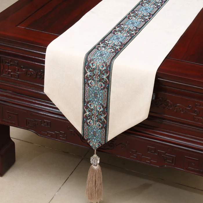 Высококачественная Европейская скатерть-дорожка, кровать, флаг, роскошный декоративный настольный флаг, свадебная ткань, размер на заказ - Цвет: 014