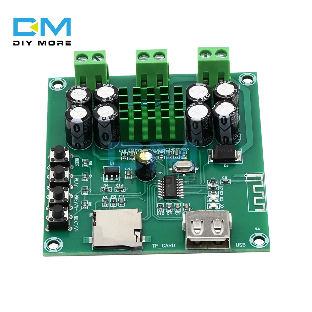 Двойной двойной 50 Вт + 2*50 2X50 Bluetooth 4 0 U диск TF карта плеер Amp усилитель плата