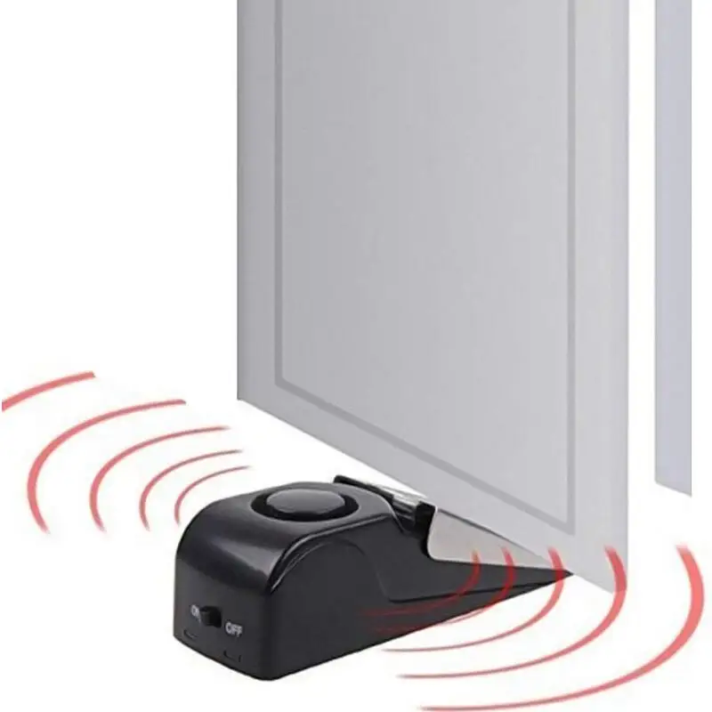 120dB Door Stop Alarm Door Block Vibration Alarm for Traveling Security Door Alarm Stopper Doorstop for Home Security