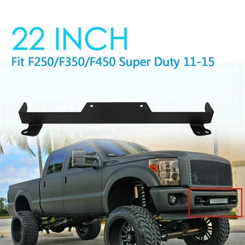 

20 Inch Straight LED Light Bar Lower Bumper Grill Opening Mounting Bracket for Ford F-250 F-350 F-450 2011-2016
