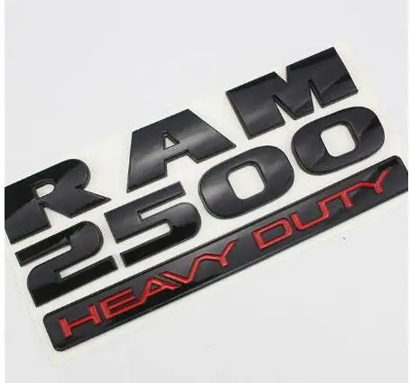 Высокое качество автомобиля Стайлинг для ram 1500 2500 3500 сверхмощный серебряный черный эмблема АБС значок задний багажник логотип стикер - Цвет: 1PCS 2500