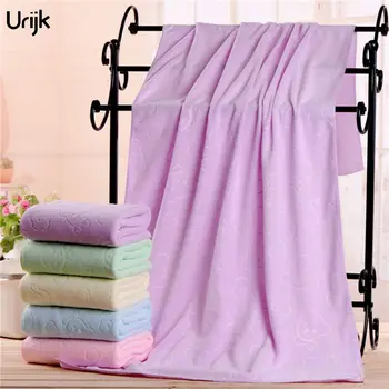 

1PC Wholesale 70*140cm Beach Towel Bear Print Solid Bath Microfiber Fabric Rectangle Bathroom Kitchen Towel Washable Decor