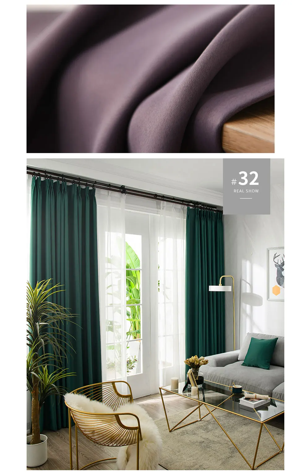 LISM Blackout Curtains For Living Room Window Curtains Kitchen Modern Thick Curtains Window treatment Home Decoration