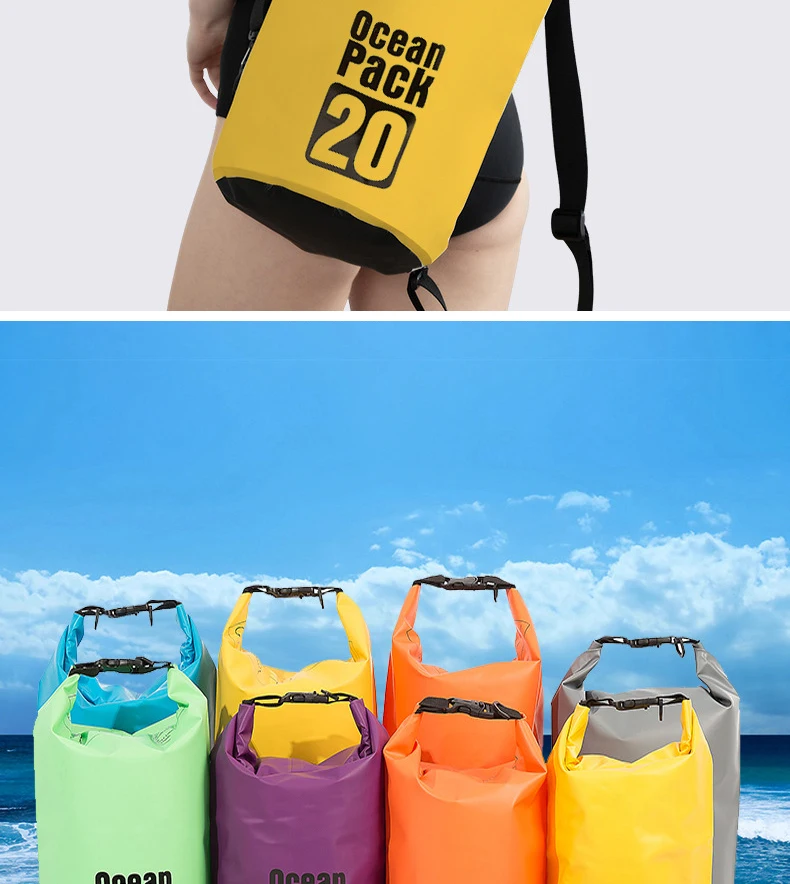 2L-30L Bucket Outdoors Waterproof Backpack Bag Portable Rafting Diving Dry Bag Sack PVC Swimming Bags for River Trekking 2L-30L Bucket Outdoors Waterproof Backpack Bag Portable Rafting Diving Dry Bag Sack PVC Swimming Bags for River Trekking