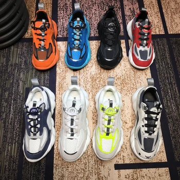

Supper Fashion Women Shoes Mixed Color Suede And Breathable Leather Platform Street Styles Sneakers For Womens New Arriva