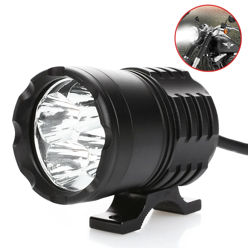 Высокомощный белый свет 4LED Refit передняя фара для вождения противотуманных фар суперъяркий мотоциклетный фонарь для мотоцикла