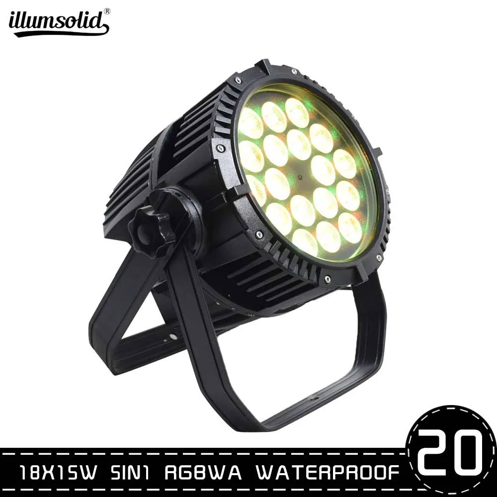 

Stage Light 18 x 15W High Power RGBWA 5IN1 Led Waterproof Par Light ip65 dj lighting 20pcs/lot