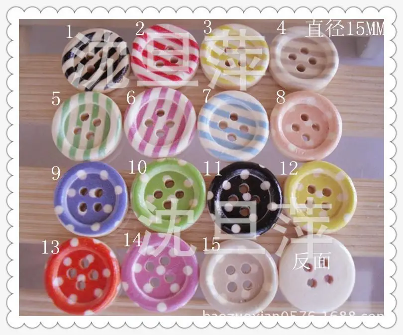 5PCS Spot / manual  DIY logs painted buttons clothing accessories 17 | Дом и сад