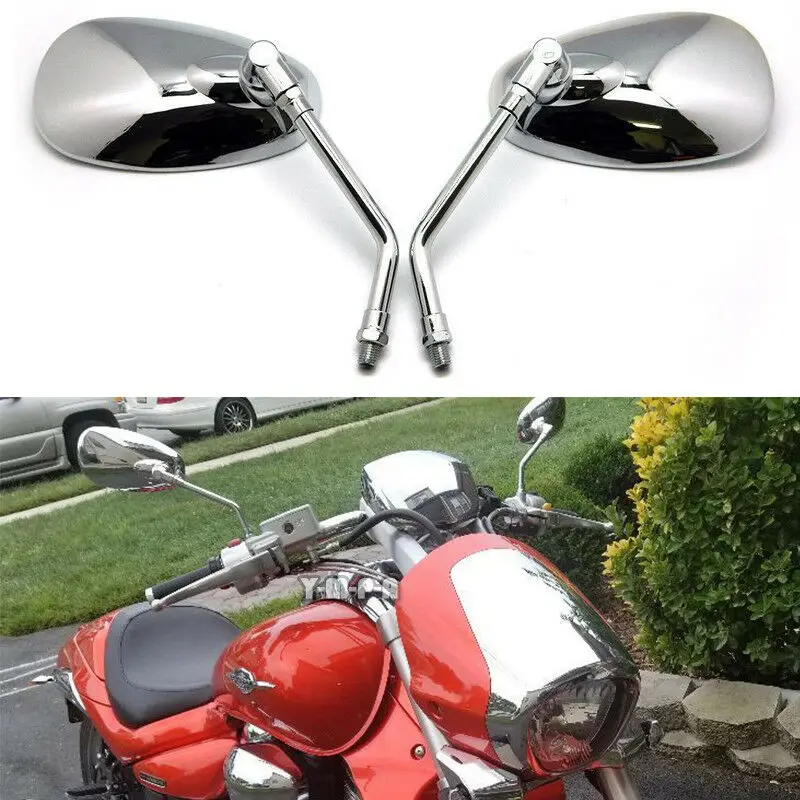 Овальные хромированные мотоциклетные зеркала заднего вида для Honda VT Shadow Ace Classic 500