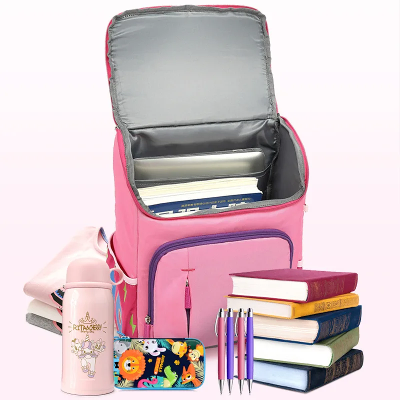 

School Bag Primary School Children 1-3-6 a Lightweight BOY'S Women's Spine-Burden Relieving Second Grade Shoulder Guangdong Prov