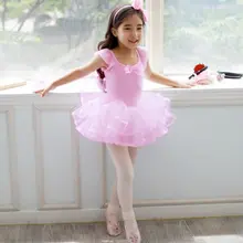 Детское праздничное балетное платье-пачка для девочек кружевное балетное детское танцевальное платье с бантом балетные костюмы принцессы для танцев От 3 до 8 лет