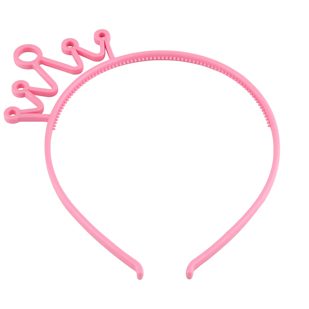 Meimile crown hairband для принцессы пластиковый обруч для головы с короной твердая тиара обруч для волос на день рождения для волос аксессуары
