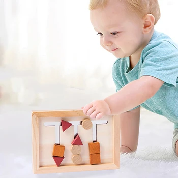 

Wooden Montessori Baby Cognitive Toys Three Colors Sorting Array Game For Early Childhood Education Preschool Training Learning