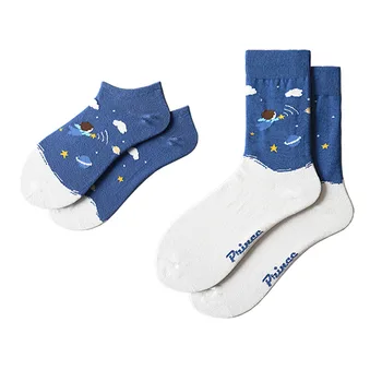 

angel sock mens crew Patchwork Adult man's socks cartoon sox High Quality warm cotton autumn winter Unisex Trendy calcetines