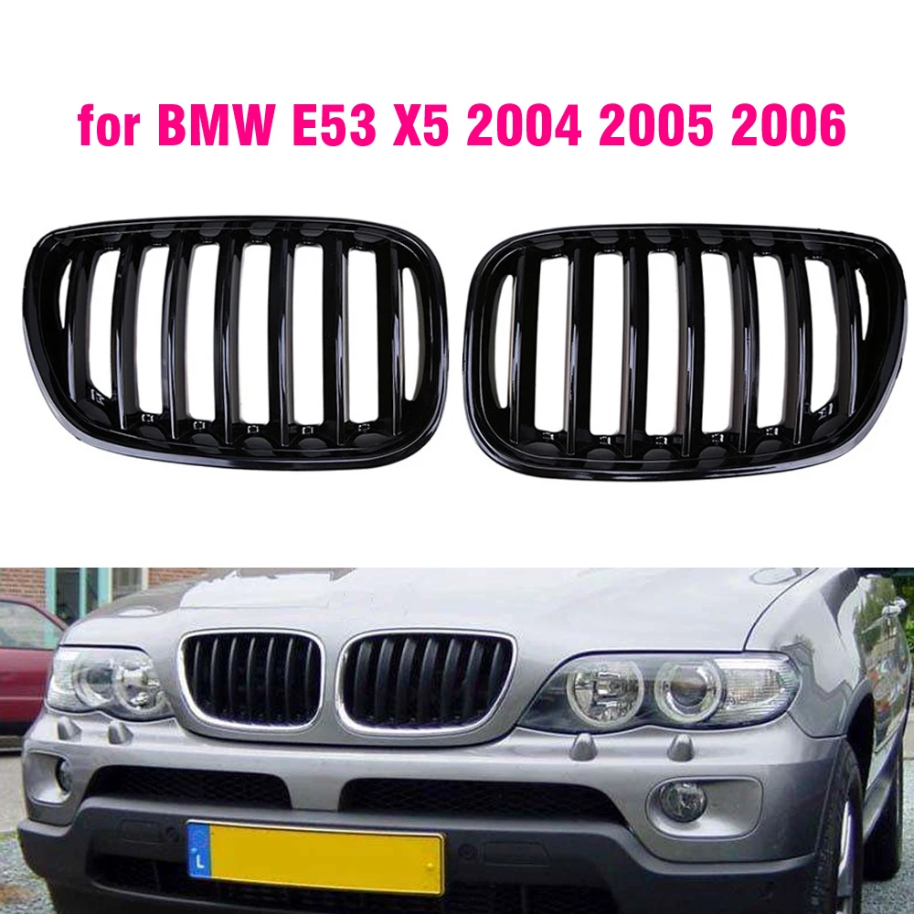 Решетка Передняя глянцевая черная для BMW E53 X5 2004 2005 2006 автомобильный Стайлинг |