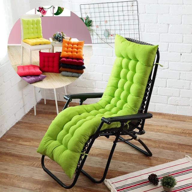 Long Cushion Recliner Chair Cushion Thicken Cushion Long Chair Couch Seat  Cushion Pads Garden Lounger Mat