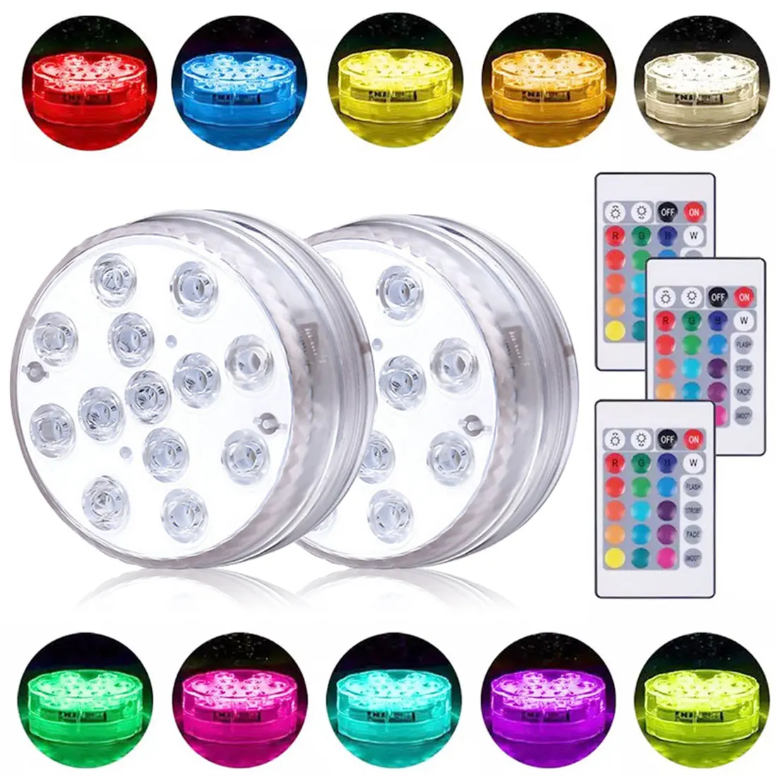 

RGB Submersible Light with Magnet 13 LED Underwater Night Light Swimming Pool Light Fish Tank Pond NEW