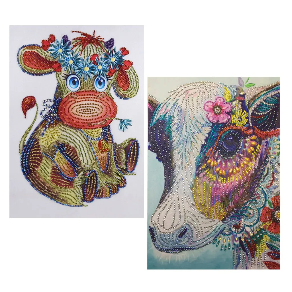 5D Special Shaped Partial Drill Diamond Painting Animal Mix Combination chart Embroidery Cross Stitch Affordable Cheap | Дом и сад