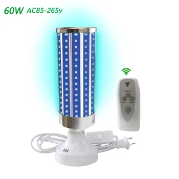 

Amazon hot sale UVC Ultraviolet disinfection lamp 60W UV-C Corn Light Bulb LED germicidal lamp remote comtrol timer sterilizer