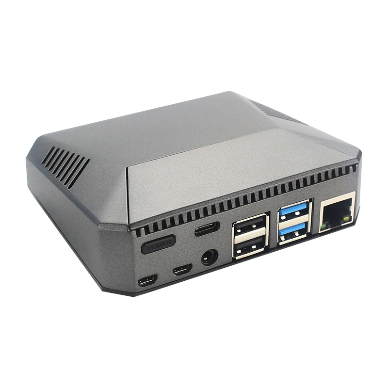 Case de Alumínio Capa com Caixa Alimentação + Ventilador Calor para Raspberry Modelo Removível Gpio Interruptor Refrigeração Dissipadores 4b pi 4 b