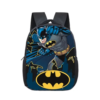 

12 Inch Superhero Batman Kindergarten Infantile Small Backpack for Kids Baby Cartoon School Bags Children Gift