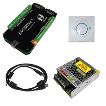 

CNC kit NVCM V2.1 4-axis Mach3 USB card 300KHz CNC router 3 4 5 6-axis motion control card breakout board, 75W 24V DC