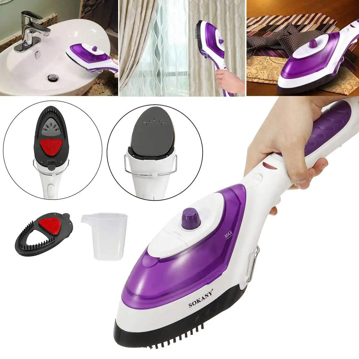 220V Electric Cordless Garment Steam Iron Clothes Ironing Laundry Handheld   ◇o 