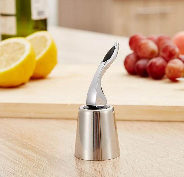 Stainless Steel Vacuum Wine Bottle Stopper Sealed Storage High Quality Plug Liquor Flow Stopper Pour Reusable Cap Bottle Stopper