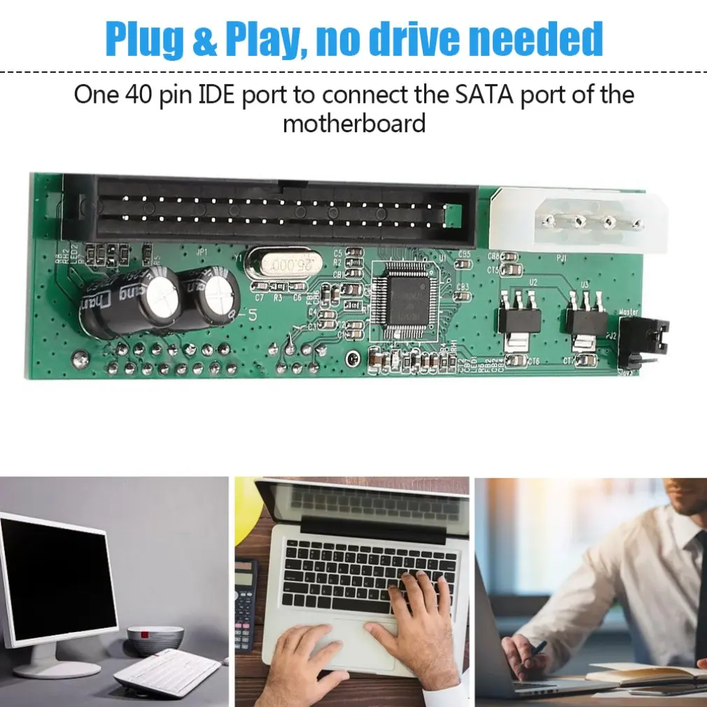 

New Top Sale LESHP SATA TO PATA IDE Converter Adapter Plug&Play Module Support 7+15 Pin 3.5/2.5 SATA HDD DVD Adapter