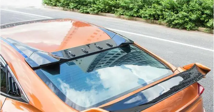 ABS углеродного волокна Цвет R Стиль Защита от солнца на заднее стекло авто крыши