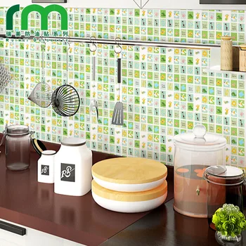 

Kitchen Oil Resistant Adhesive Paper Waterproof Self-Adhesive High-temperature Resistant Stove with Tile Cabinet Countertops Ran