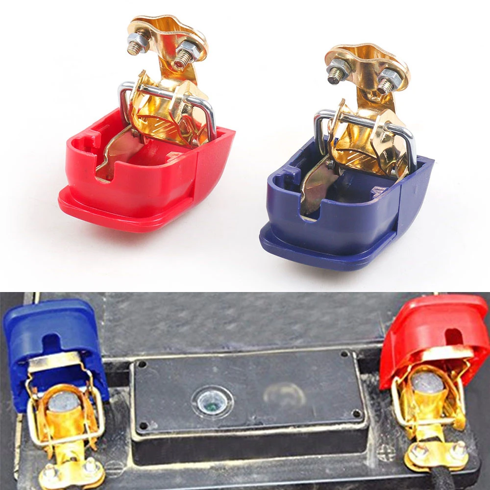 2pc Car Boat RV Heavy Duty Quick Release Battery Terminal Clip Connector Clamp