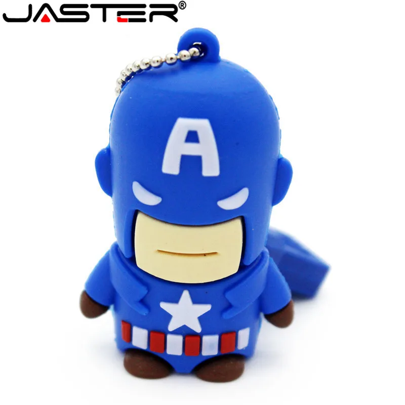 JASTER Мультяшные персонажи usb флэш диск полная емкость ручка накопитель Мстители