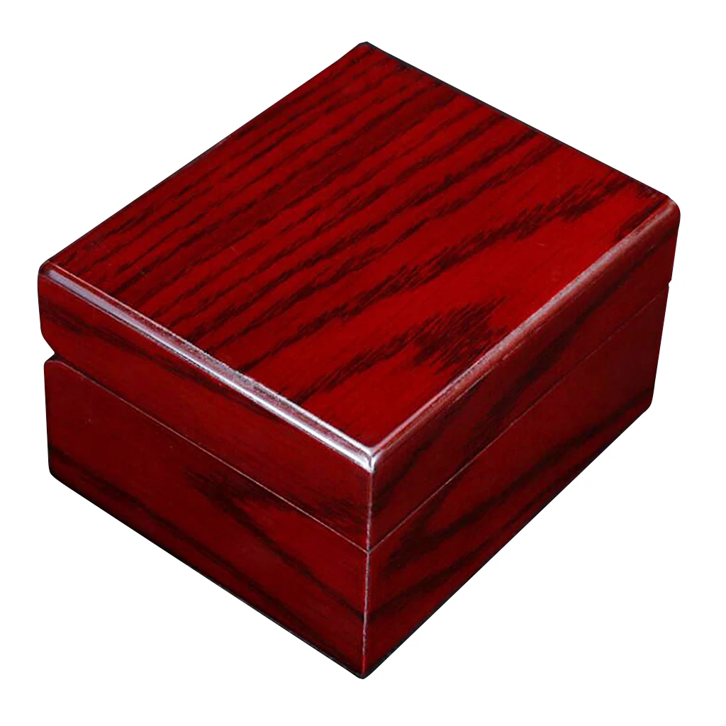 Single Slot Watch Case Wood Gift Box Storage 1 Slot Jewelry 10 X 10 X 7cm