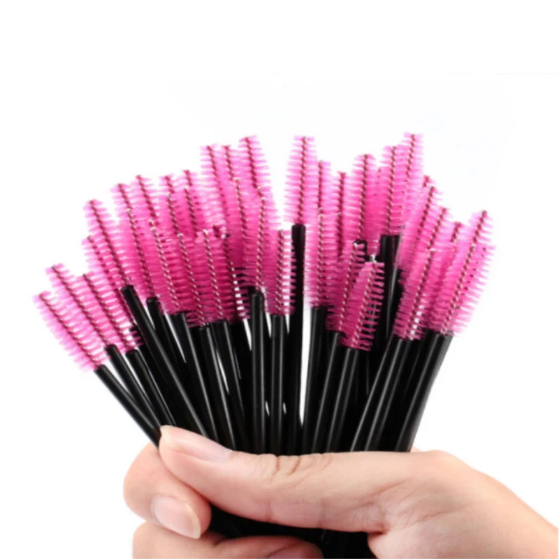MASSCAKU 50pcs/Bag Makeup Brushes Disposable Eyebrow Brush Mascara Wand Applicator Lash Brushes Eyelash Extension Tools 4