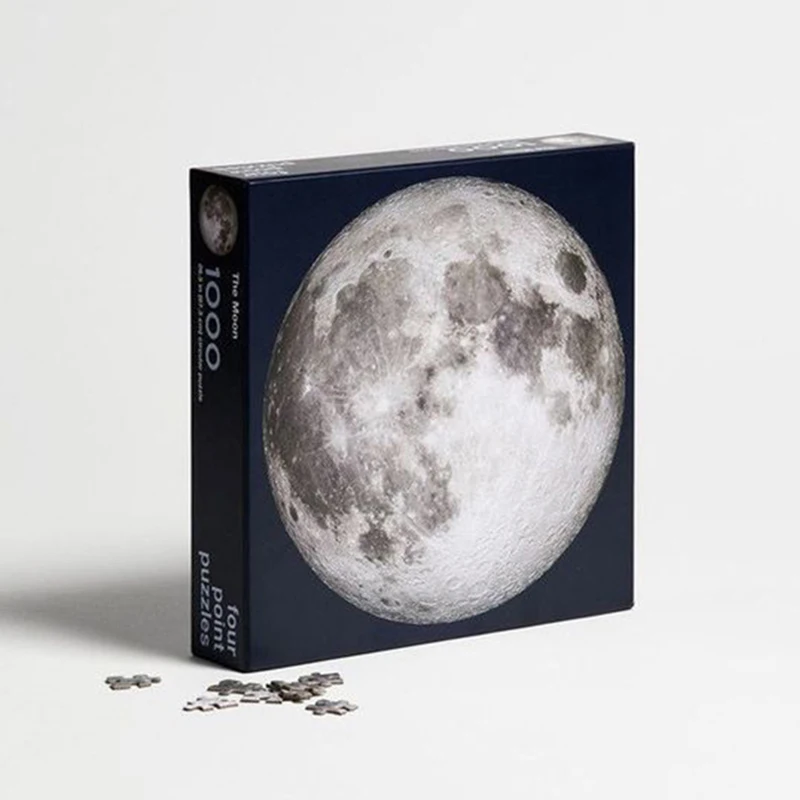 

1000pcs Round Jigsaw Puzzle DIY Space Moon Circular High Difficulty Puzzles Game Home Decoration Birthday Gift For Kids