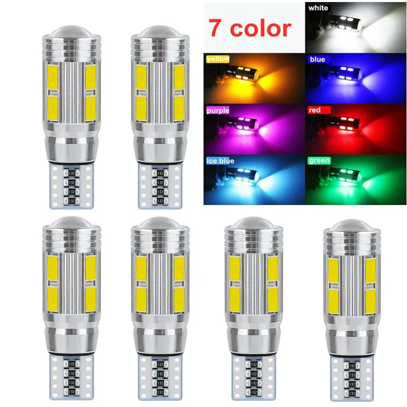 T10 10 SMD 5630 светодиодный объектив проектора автомобильные Габаритные фонари W5W 501