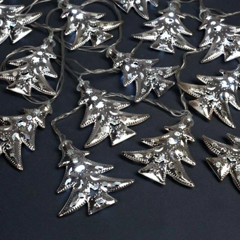 

Garland "Thread" 4 m with nozzles "Fir-trees", IP20, transparent thread, 20 LED, white glow, 8 modes, 220 V