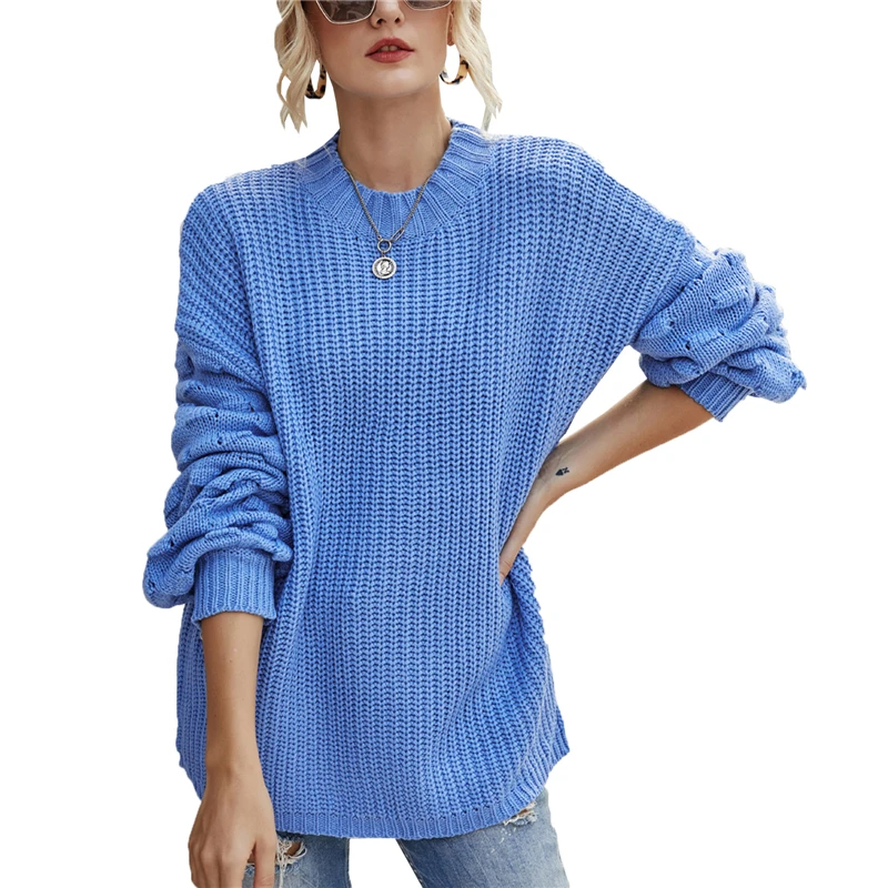 

Women's Sweater Fashion Lantern Long Sleeve Solid Color Top Stylish Sweater for Ladies Female Sweaters Clothes Womens Clothing