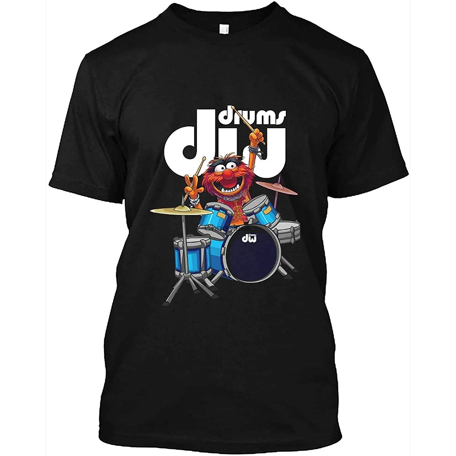 The Muppet Show Animal Playing Dw Drums Милая забавная графическая модная футболка подарок для