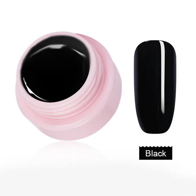 5ml Black Gel UR SUGAR 7.5ml Color UV Gel Holographic Glitter Semi Permanent Soak Off Nail Art Gel Polish Varnish Manicure Lacquer Design DIY - Цвет: 5ml Black Gel