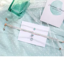 Летние новые синие Кулоны "любовь" ожерелье короткое ожерелье для женщин Простые Модные популярные ювелирные изделия оптом