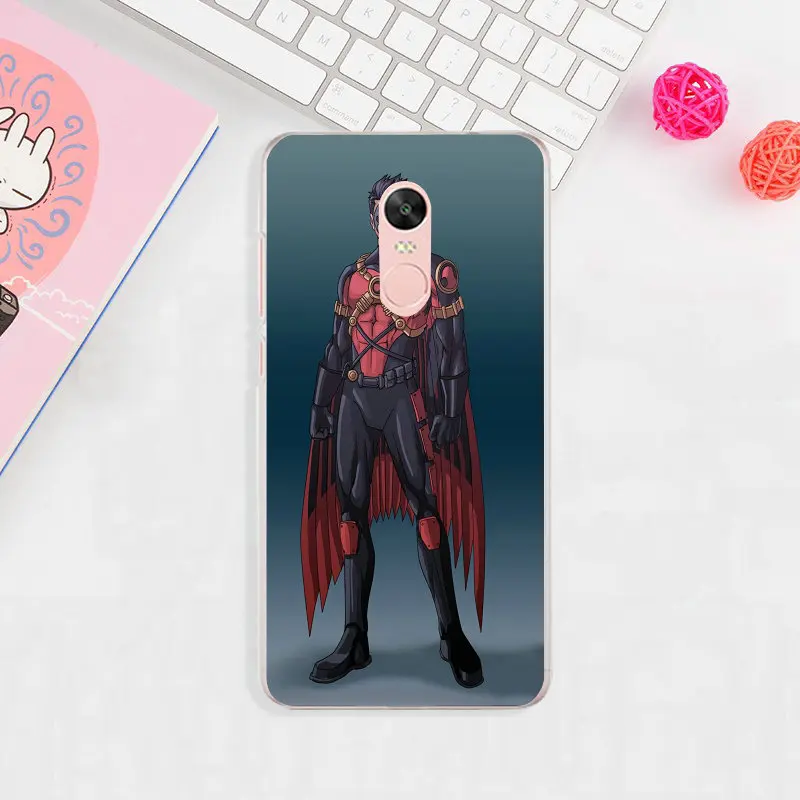 Мягкий силиконовый чехол из ТПУ для мобильного телефона Hero Red Robin Titans для Xiaomi Redmi Mi Note 2 3 3S 4X 4A 5 6 5 5S 5A 6 8 A1 Pro Plus - Цвет: image 8