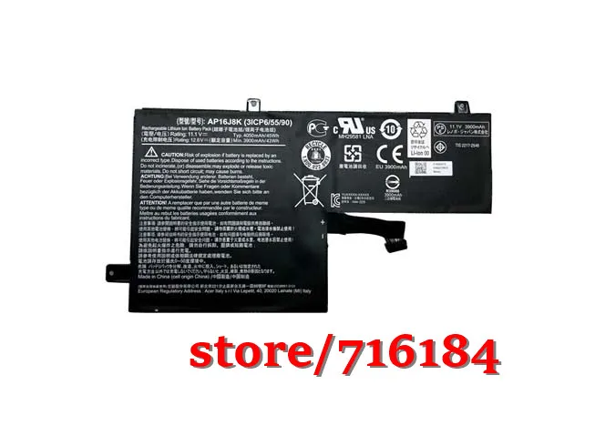 AP16J8K Батарея для acer C731 3ICP6/55/90 AP16J8K Серия ноутбуков 4050 мА/ч, Chromebook 11 N7 AP16J5K AP16J8K