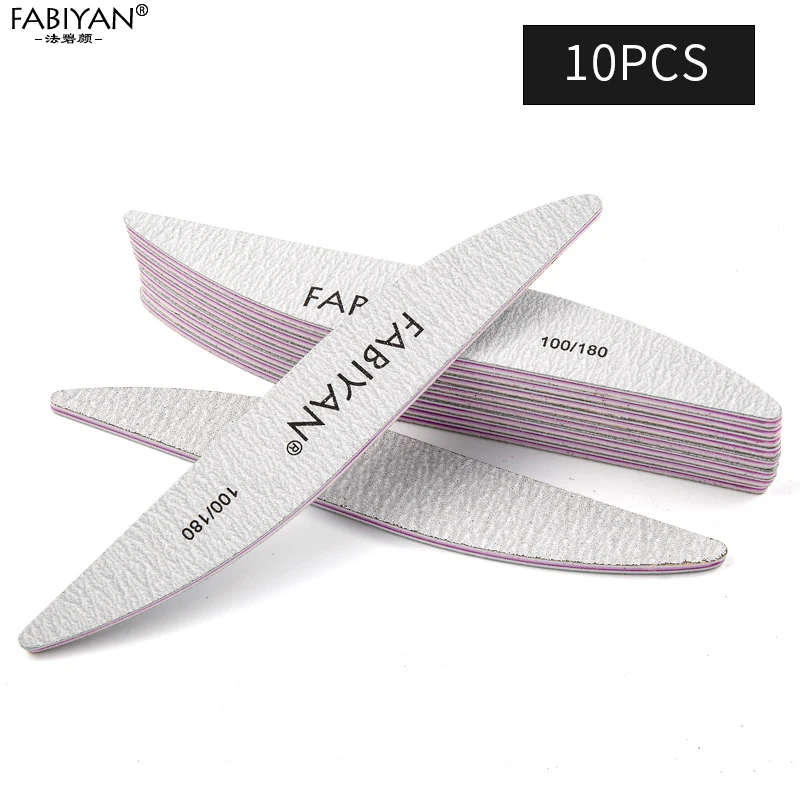 10Pcs gray willow Наждачная бумага искусства ногтя набор файлов для гелевого 100/180/240 Маникюр буферный блок для педикюра, двусторонняя Полировка Шлифовка средство для удаления кутикулы Инструмент - Цвет: 10Pcs gray willow