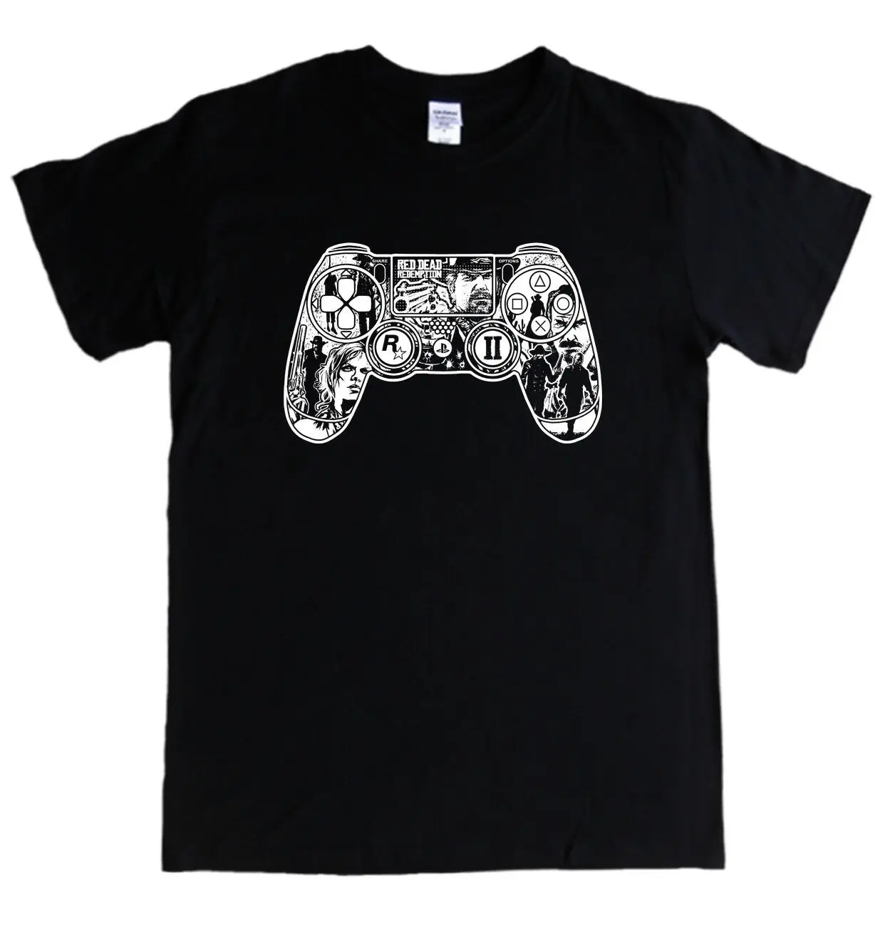 Красные изображения из фильма RED Dead Redemption 2-PS4 Pad T-Shirt S-5XL-morgan marston playstation tee | Мужская